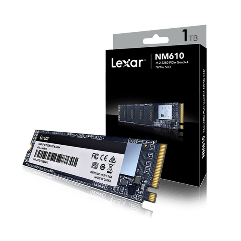 Lexar NM610 500GB M.2 2280 PCIe Gen 3x4 NVMe ソリッドステート