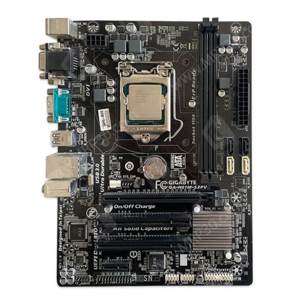 باندل مادربرد گیگابایت GIGABYTE GA-H81M S2PV و پردازنده Intel PENTIUM G3250 استوک
