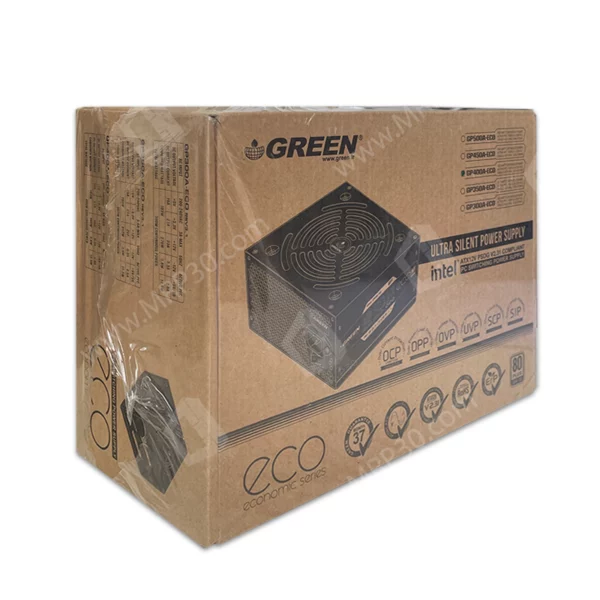 پاور 400 وات گرین GREEN GP400A ECO آکبند با گارانتی تا دی 1403