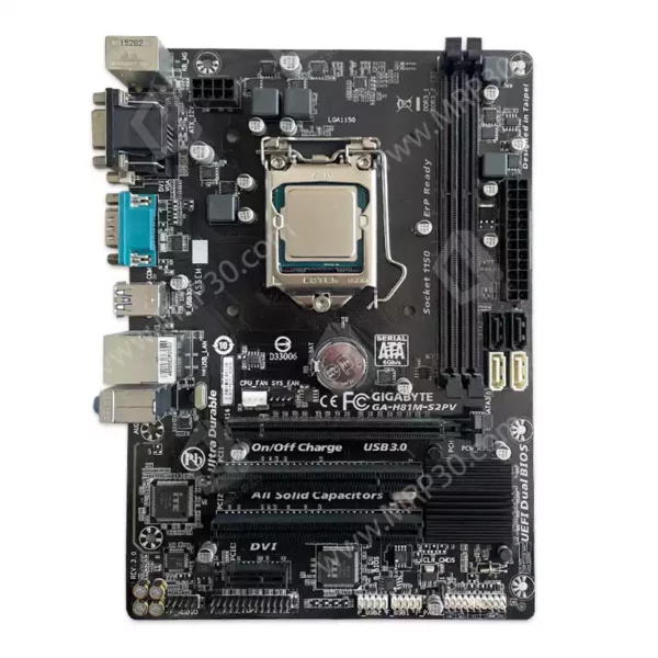 باندل مادربرد GIGABYTE GA-H81M S2PV + Intel Core i3 4160 استوک
