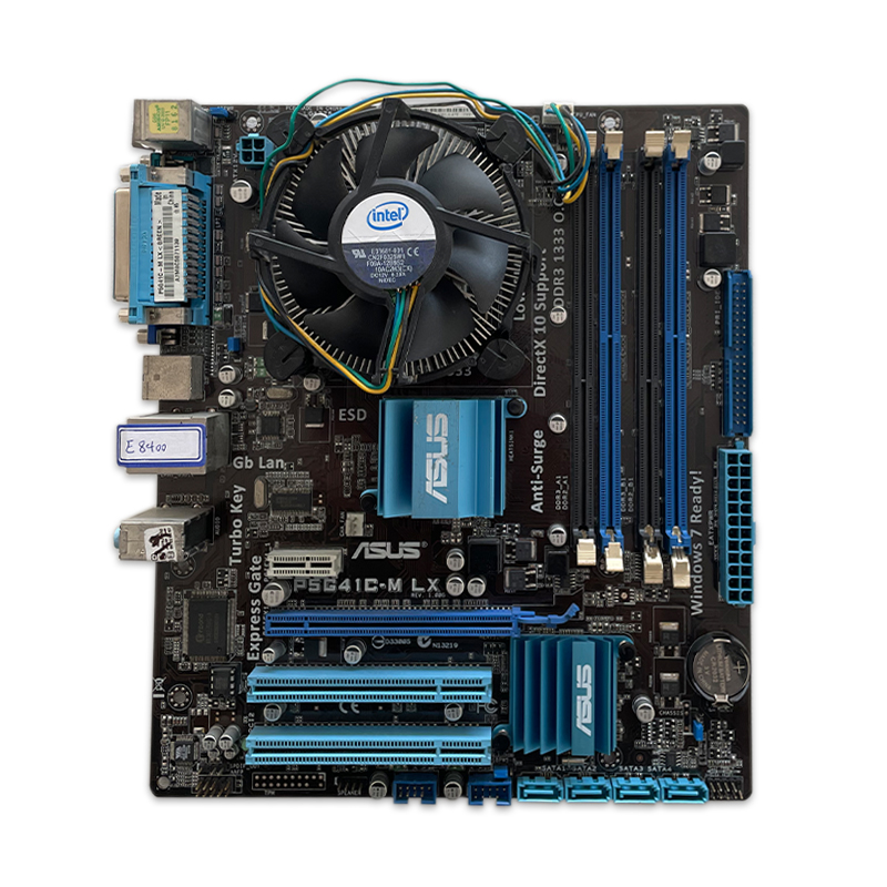 باندل ASUS P5G41C-M LX + Intel Core2 Duo E8400 - کارکرده