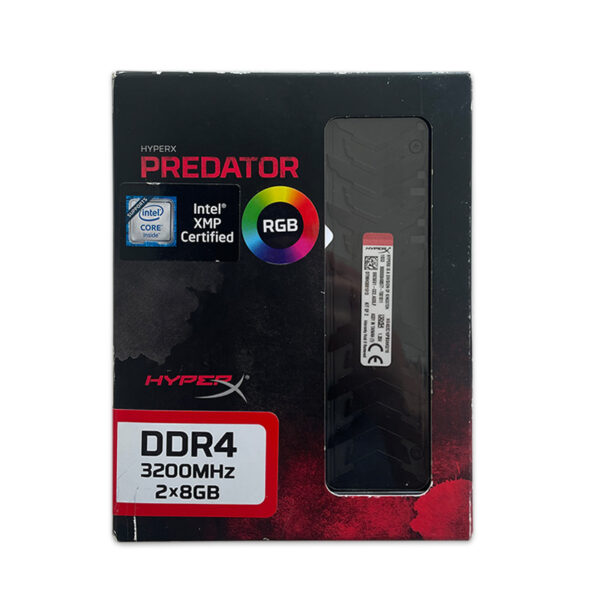پک 16 گیگ رم Kingston HyperX Predator 16GB (8GBx2) DDR4 RGB 3200mhz - کارکرده