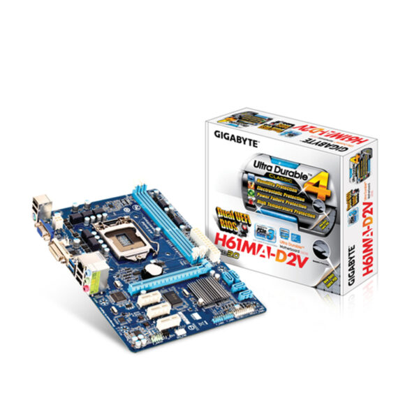 باندل مادربرد گیگابایت GIGABYTE H61MA D2V + Intel Celeron G550