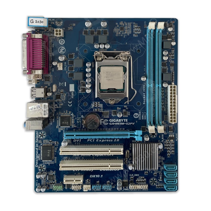 باندل مادربرد GIGABYTE GA-H61M-S2PV + Intel Pentium G2030 Stock