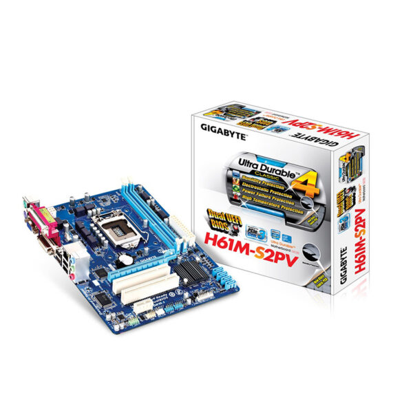مادربرد گیگابایت GIGABYTE GA-H61M S2PV + Intel Pentium G860