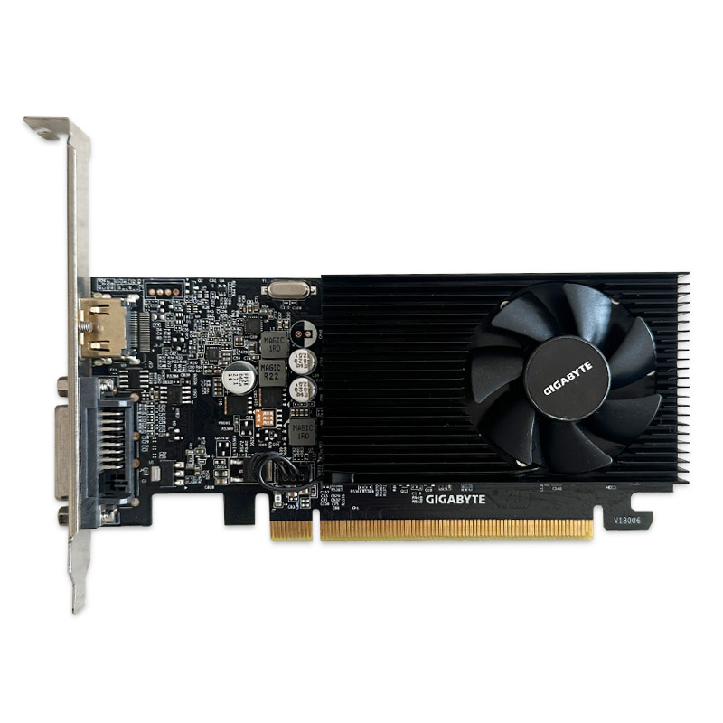 1802 کارت گرافیک گیگابایت Gigabyte GT 1030 LP 2GB DDR4 استوک در حد نو - Image 1