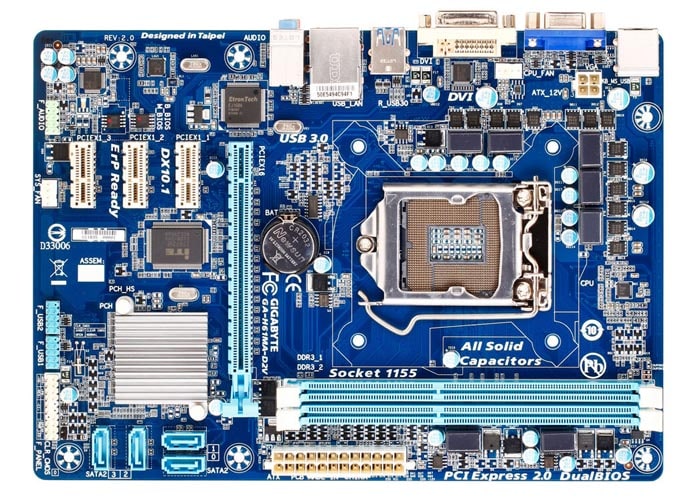 مادربرد گیگابایت Gigabyte GA-H61MA-D2V Stock 3 GIGABYTE