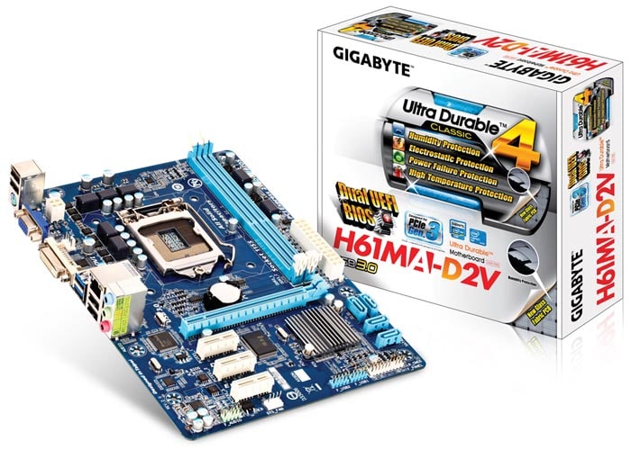 مادربرد گیگابایت Gigabyte GA-H61MA-D2V Stock 1 مادربرد گیگابایت GIGABYTE GA-H61MA-D2V