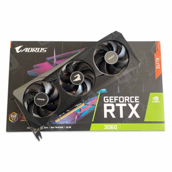 گرافیک GIGABYTE AORUS RTX 3060 Elite 12G GDDR6 استوک