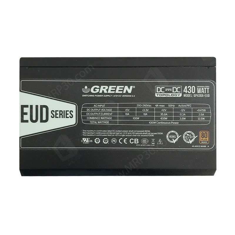 پاور 430 وات گرین Green 430A-EUD 