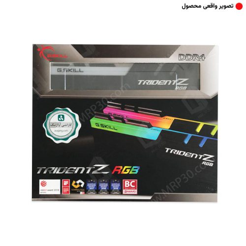 پک رم جی اسکیل GSkill Trident Z RGB 32GB (16GBx2) DDR4 4000Mhz Stock