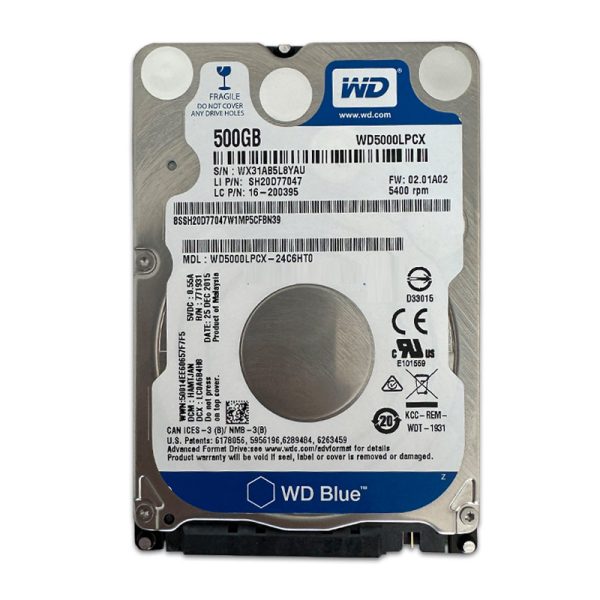 هارد اینترنال 500 گیگ لپ تاپ Western Digital Blue 500GB Laptop استوک