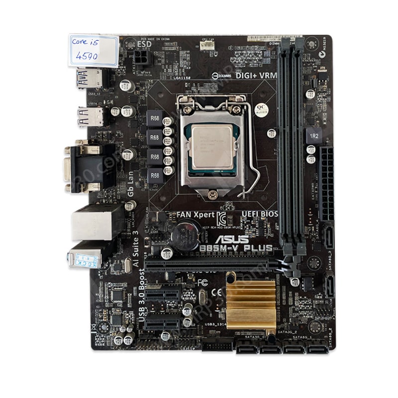 باندل مادربرد ایسوس ASUS B85M-V PLUS + Intel Core i5 4590