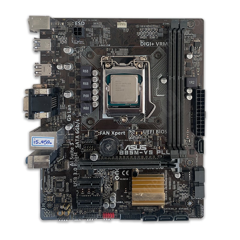باندل مادربرد ایسوس ASUS B85M-V5 PLUS + Intel Core i5 4590 Stock