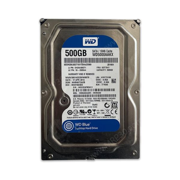 هارد دیسک آبی 500 گیگ وسترن دیجیتال Western Digital Blue 500GB - 98% استوک