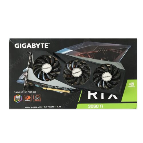 کارت گرافیک گیگابایت Gigabyte RTX 3060 TI Gaming OC Pro 8G GDDR6 Stock