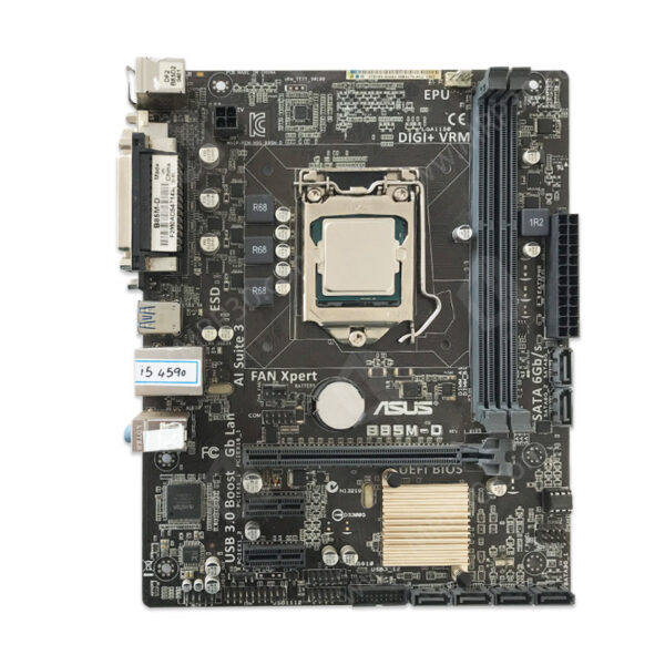 باندل مادربرد ایسوس ASUS B85M-D + Intel Core i5 4590 Stock