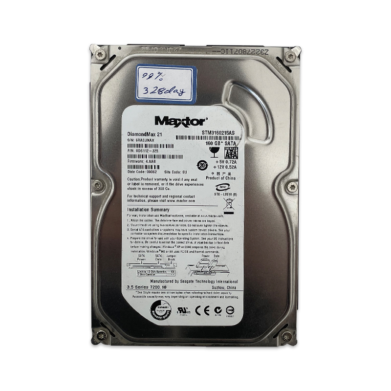 MAXTOR 160GB (2) هارد اینترنال 160 گیگ مکستور Maxtor STM3160813AS 160G DiamondMax 22 93% استوک - Image 1