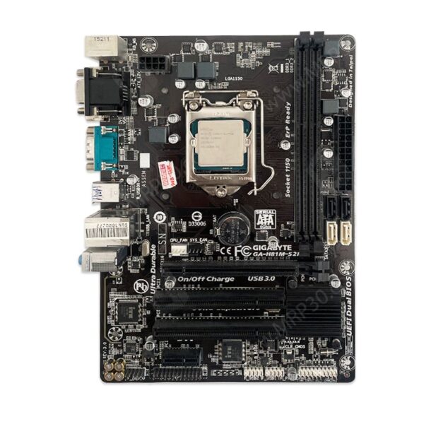 باندل مادربرد GIGABYTE GA-H81M-S2PV + Intel Core i5 4460 Stock