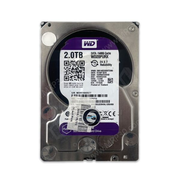 هارد دیسک وسترن دیجیتال Western Digital Purple 2TB WD20PURX Stock - شرکتی