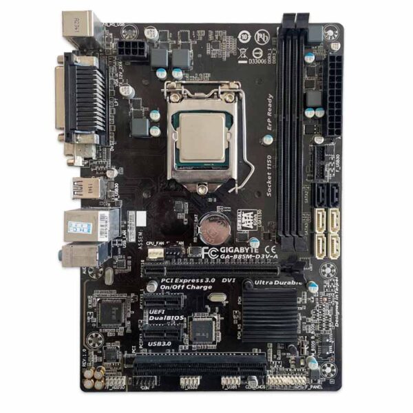 باندل مادربرد GIGABYTE B85M-D3V-A + Core i5 4590 استوک