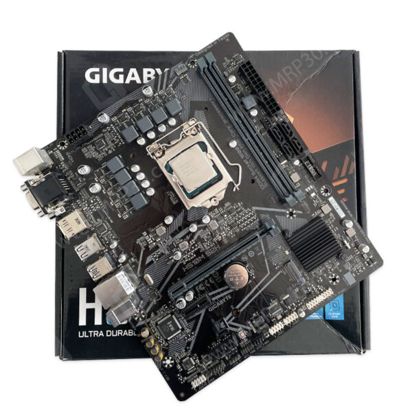 باندل مادربرد Gigabyte H110M S2H + Intel Core I3 10100F استوک