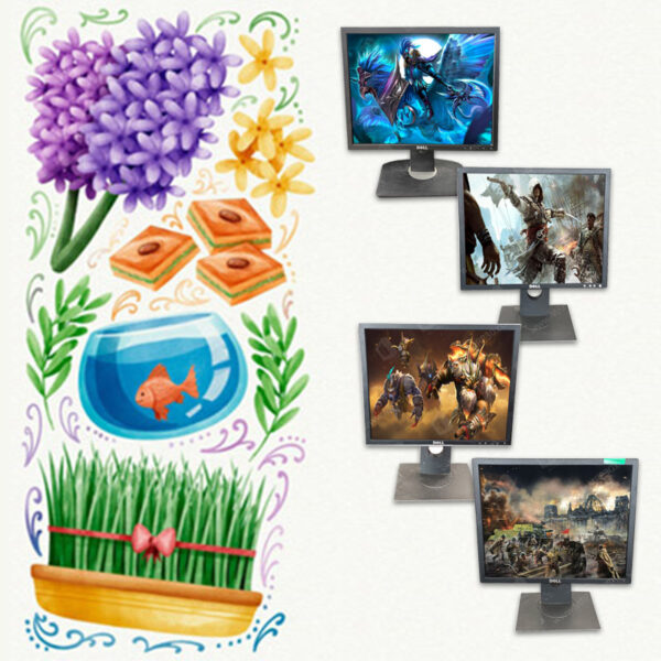 پک 4 عددی مانیتور 19 اینچی Dell