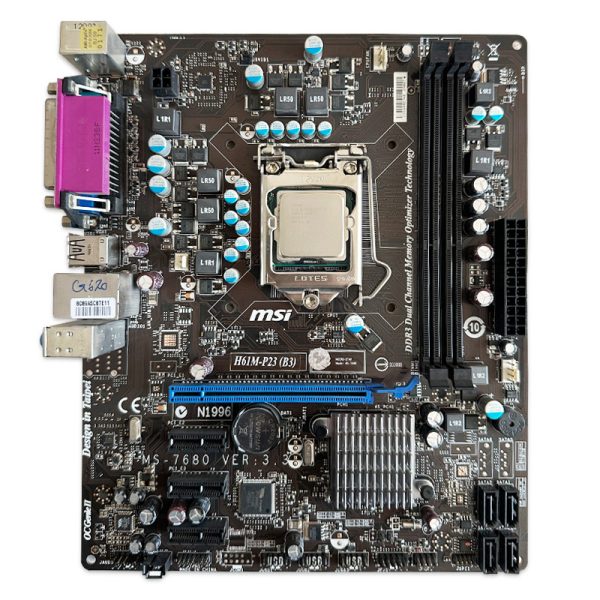 باندل مادربرد MSI H61M-P23 (B3) + Pentium G620 استوک