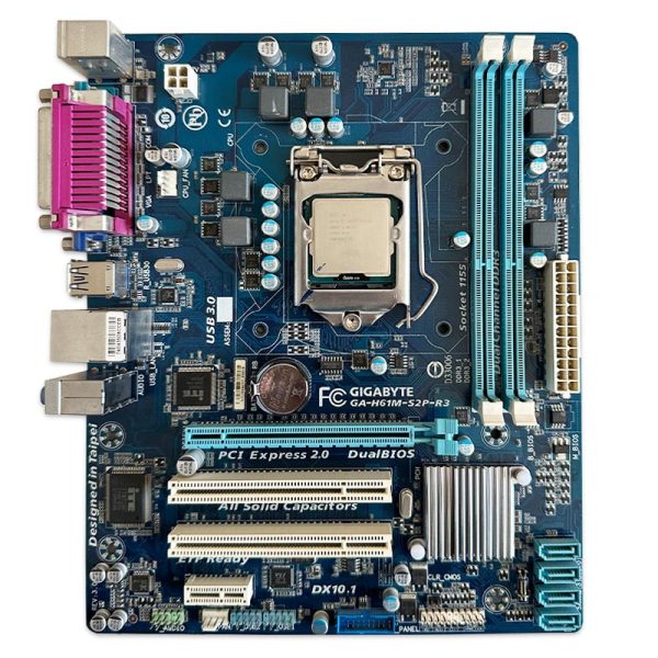 باندل مادربرد GIGABYTE H61M-S2P-R3 + i3 3240 استوک
