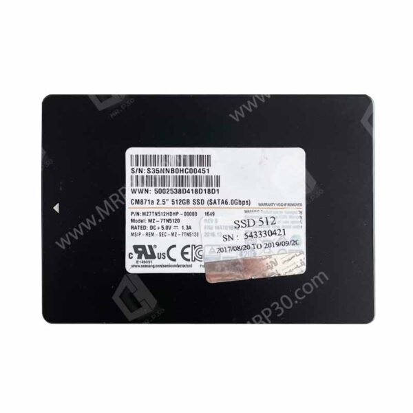 Samsung CM817A 512G SSD 89