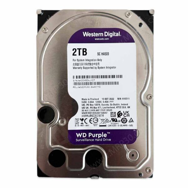 هارد اینترنال 2 ترا وسترن Western Digital Purple 2TB WD20PURX استوک
