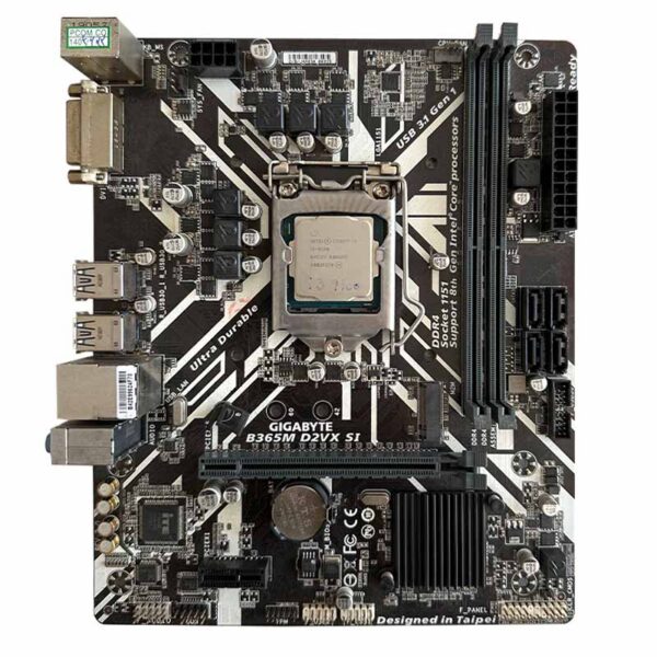 باندل مادربرد GIGABYTE B365 D2V X SI + Core i3 9100 استوک