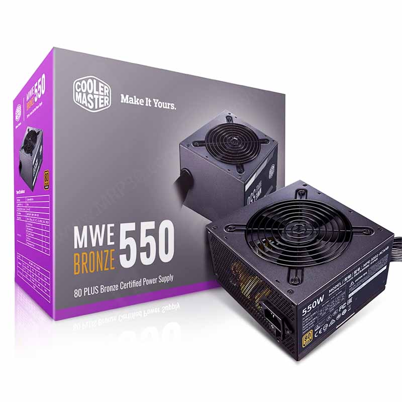 coolermaster 550 پاور کولرمستر Cooler Master MWE 550W Bronze استوک - Image 1