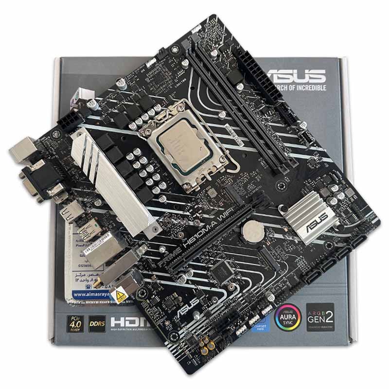 700350-2039 باندل مادربرد ASUS PRIME H610M-A Wifi DDR5 + i5 12400F استوک