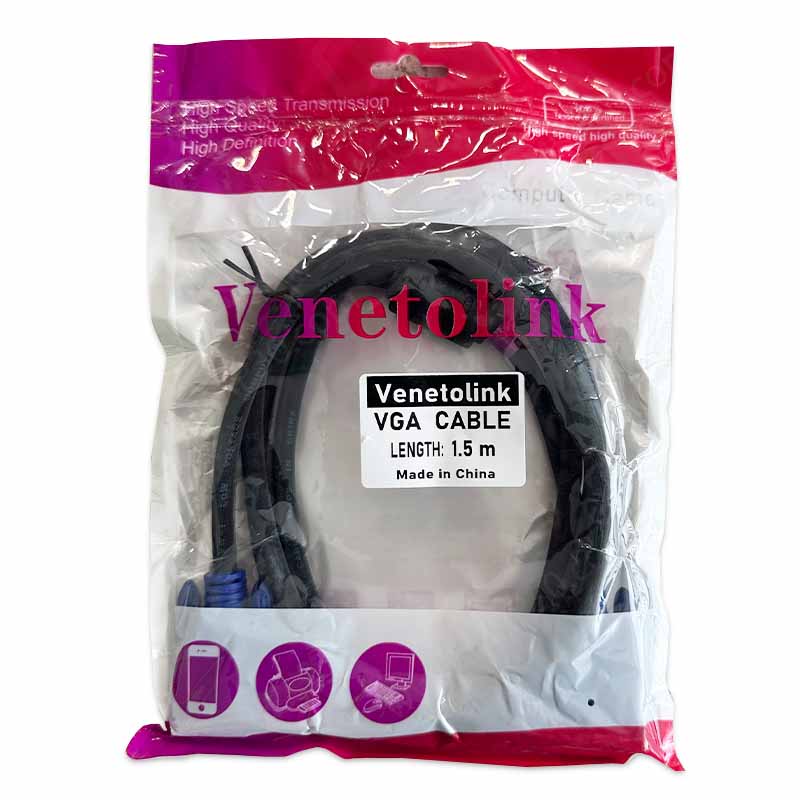 CABLE-2 کابل تصویر کامپیوتر VGA Cable Venetolink آکبند - Image 1