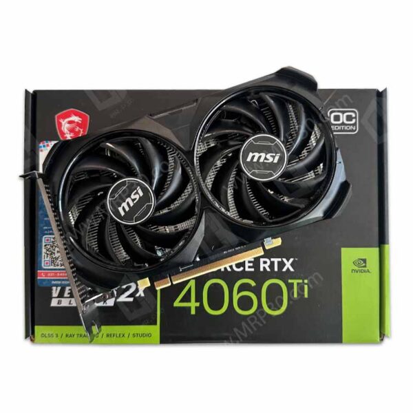 گرافیک Msi RTX 4060 TI Ventus 2x Black OC 8G GDDR6 استوک گارانتی تا 1407/03