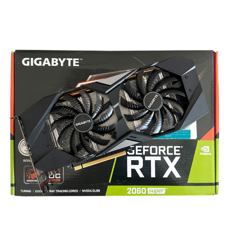 1018 گرافیک Gigabyte RTX 2060 Super Windforce OC 8G GDDR6 استوک در حد نو