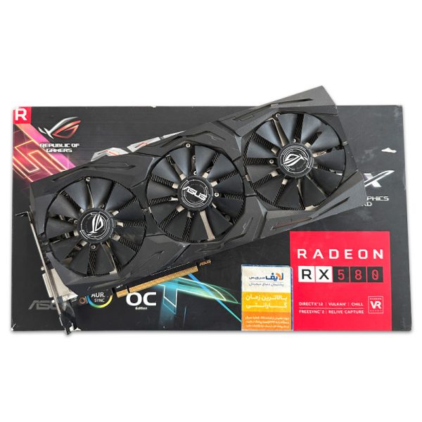 گرافیک Asus Rog Strix RX 580 OC Gaming 8G GDDR5 استوک در حد نو