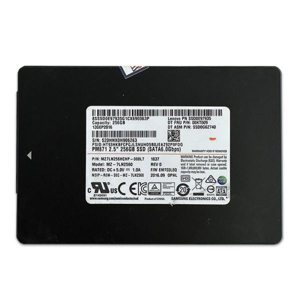 حافظه سامسونگ Samsung SSD PM871 256GB 90 استوک