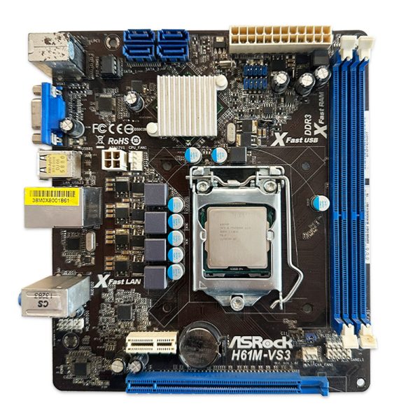 باندل مادربرد ASROCK H61M-VS3 + G620 *استوک