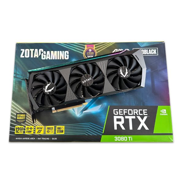 گرافیک Zotac RTX 3080 TI AMP Holo Black 12G GDDR6X استوک در حد نو
