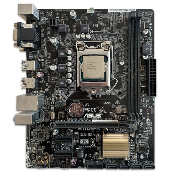 باندل مادربرد ASUS H110M-K + i5 7400 استوک در حد نو