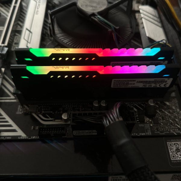 پک رم پاتریوت Patriot Viper Steel RGB 32GB (16x2) DDR4 3600Mhz استوک در حد نو گارانتی تا 1405/07