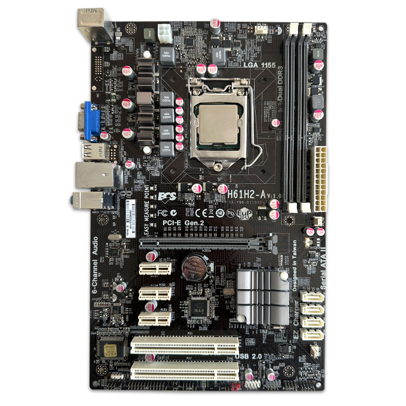700572 باندل مادربرد ECS Elite Group H61H2-A + Core I3 2100 *استوک