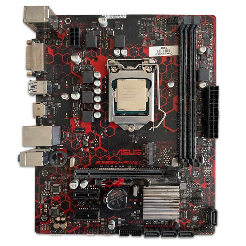 700584 باندل مادربرد Asus B365 Pixiu + Core i3 9100F استوک