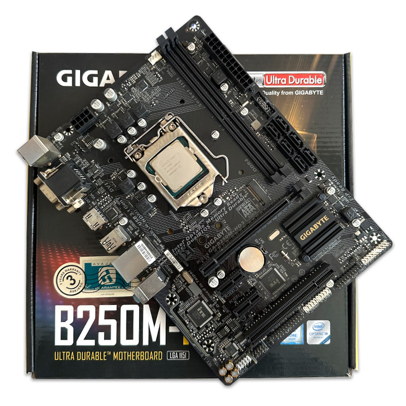 GIGABYTE B250M-HD3 + CORE i5 7400 (2) باندل مادربرد GIGABYTE B250M-HD3 + CORE i5 7400 استوک در حد نو