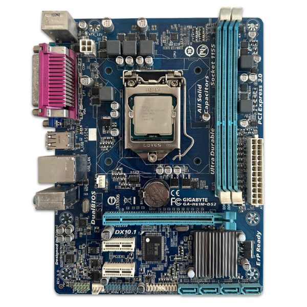 باندل مادربرد Gigabyte GA-H61M-DS2 + G620 استوک