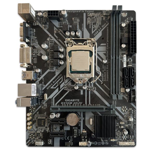 باندل مادربرد GIGABYTE H310M DS2V + i3 910F استوک در حد نو