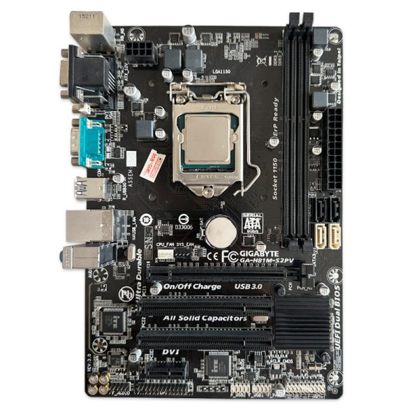 باندل مادربرد Gigabyte GA-H81M-S2PV + i5 4690 استوک