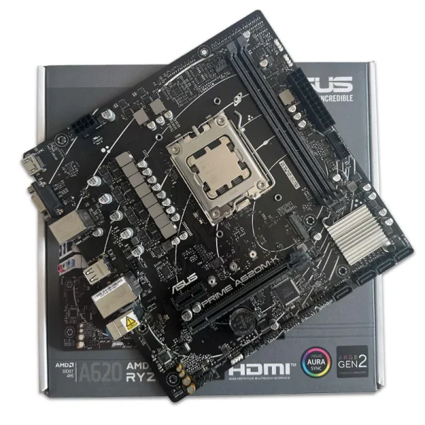 باندل مادربرد ASUS Prime A620M K + Ryzen 5 7600X استوک در حد نو گارانتی تا 1406/08